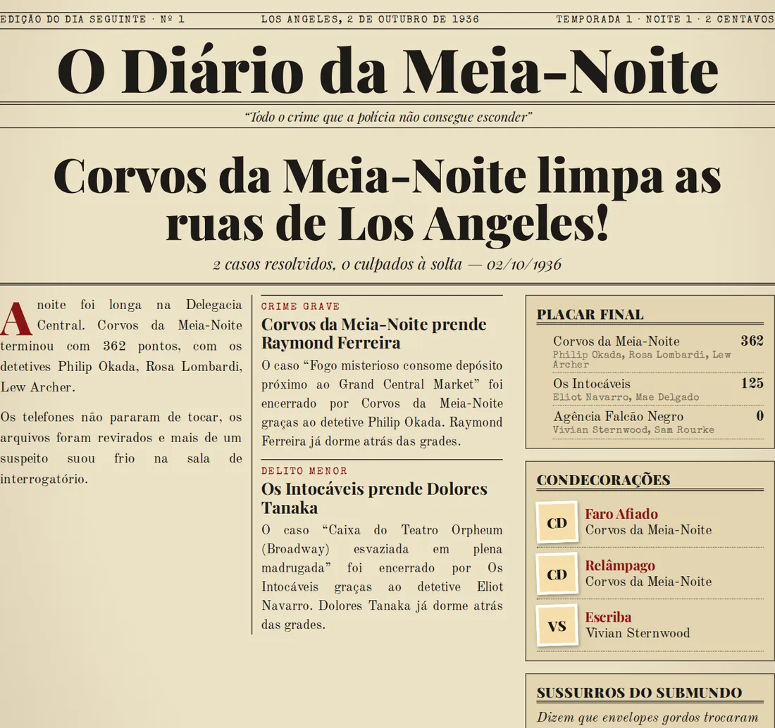 Jornal do dia seguinte
